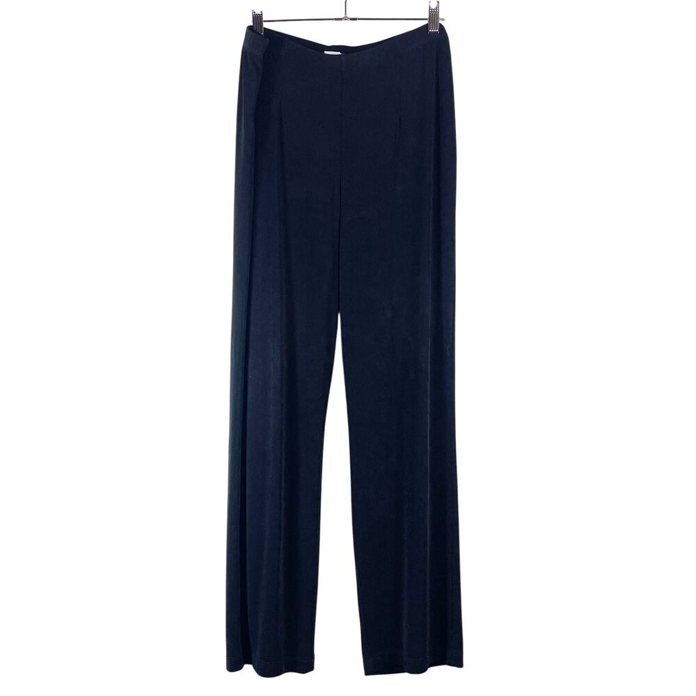 Chico's Travelers Women's Black Pull On Slinky Pants Size 2P US 12/14P Preowned